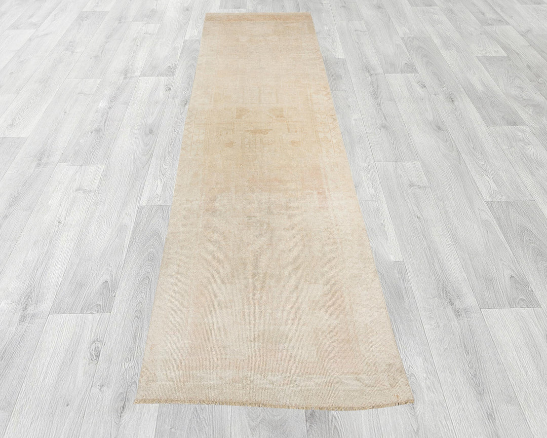 Beige Runner Rug 3' 1" x 11' 6" | No. VR93347
