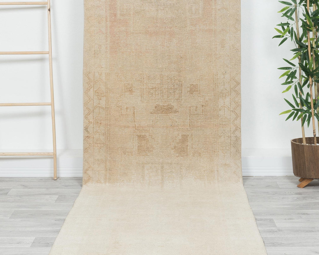 Beige Runner Rug 3' 1" x 11' 6" | No. VR93347