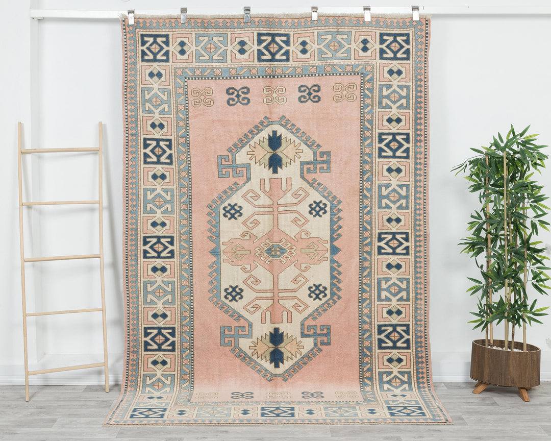 Pink Oushak Rug 5' 7" x 8' 2" | No. VR45931