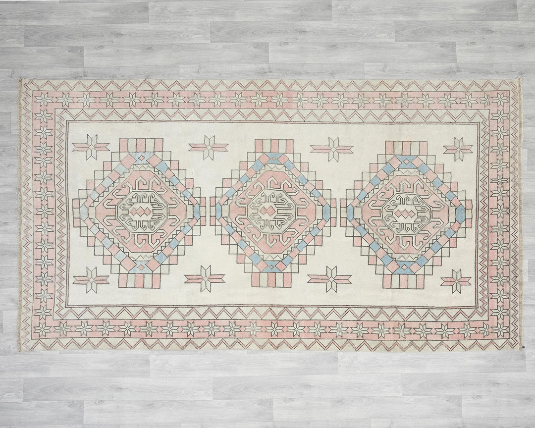Pastel Oushak Rug 8' 8" x 5' 1" | No. VR50337