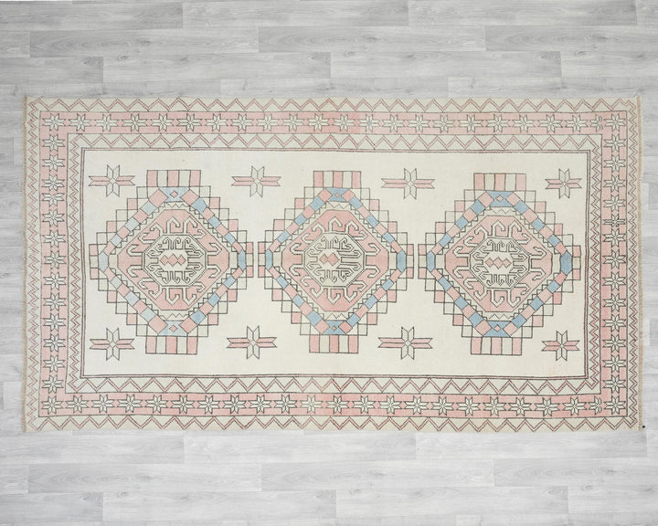 Pastel Oushak Rug 8' 8" x 5' 1" | No. VR50337