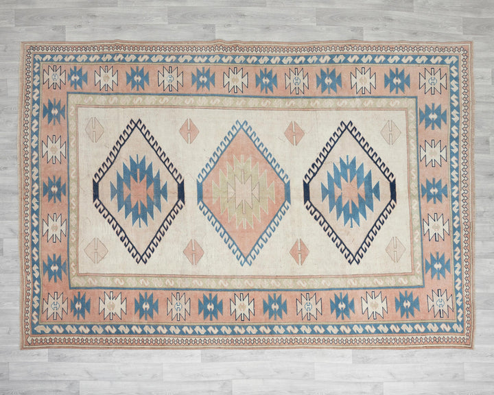 Neutral Oushak Rug 7' 1" x 9' 11" | No. VR57328