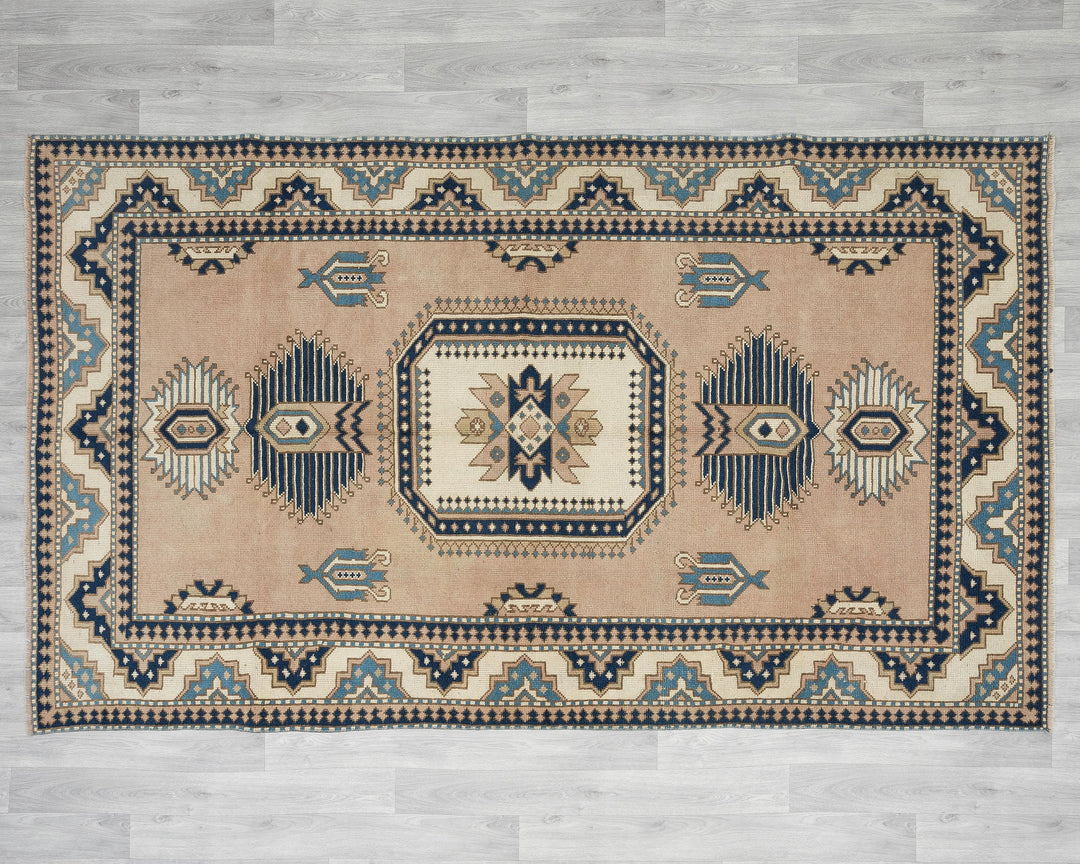 Neutral Oushak Rug 5' 5" x 8' 7" | No. VR95585