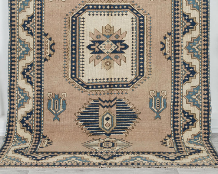 Neutral Oushak Rug 5' 5" x 8' 7" | No. VR95585