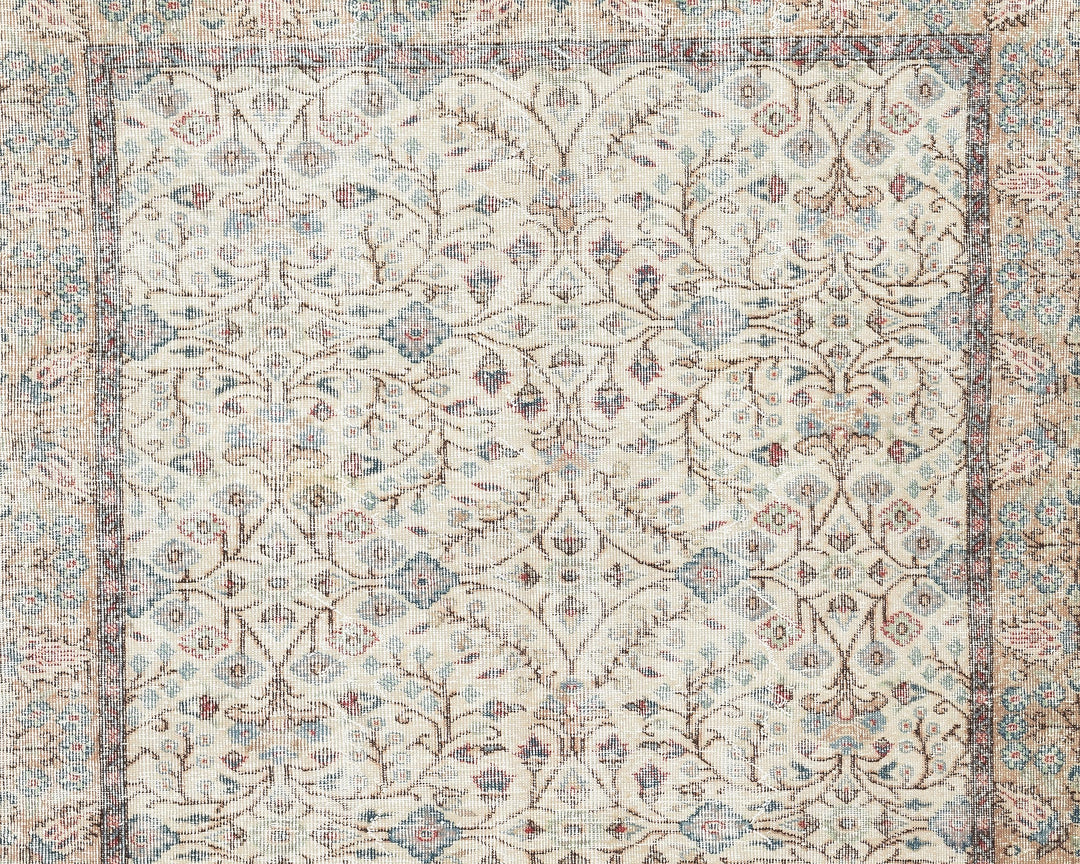 Beige Oushak Rug 5' 2" x 9' | No. VR69627