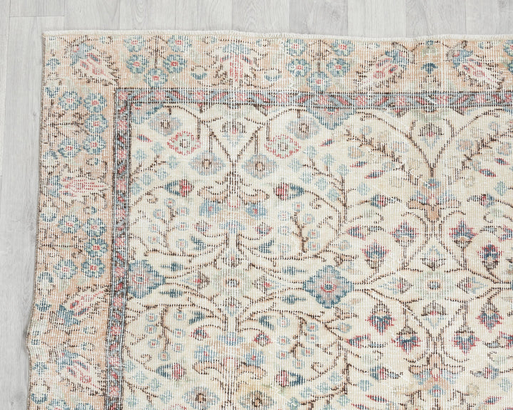 Beige Oushak Rug 5' 2" x 9' | No. VR69627