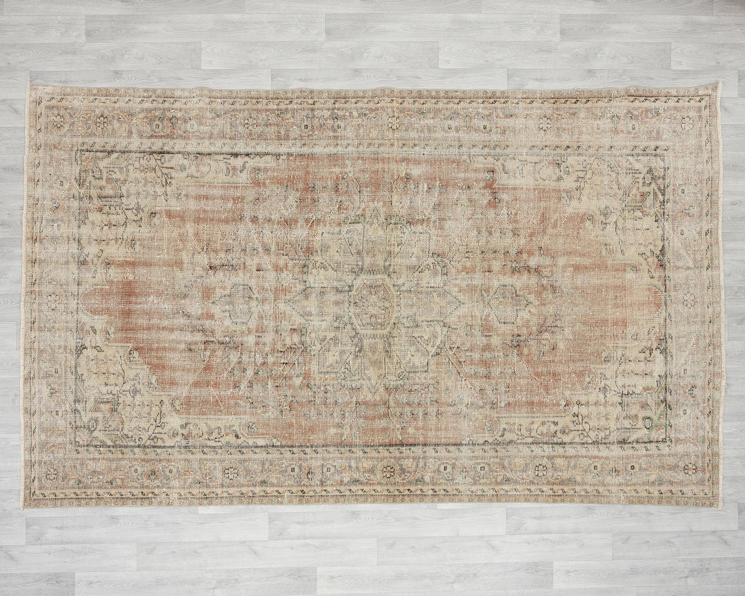 Orange Oushak Rug 6' 1" x 9' 8" | No. VR26321