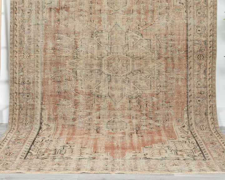 Orange Oushak Rug 6' 1" x 9' 8" | No. VR26321