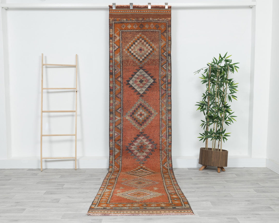 Orange Runner Rug 11' 10" x 2' 7" | No. VR35268