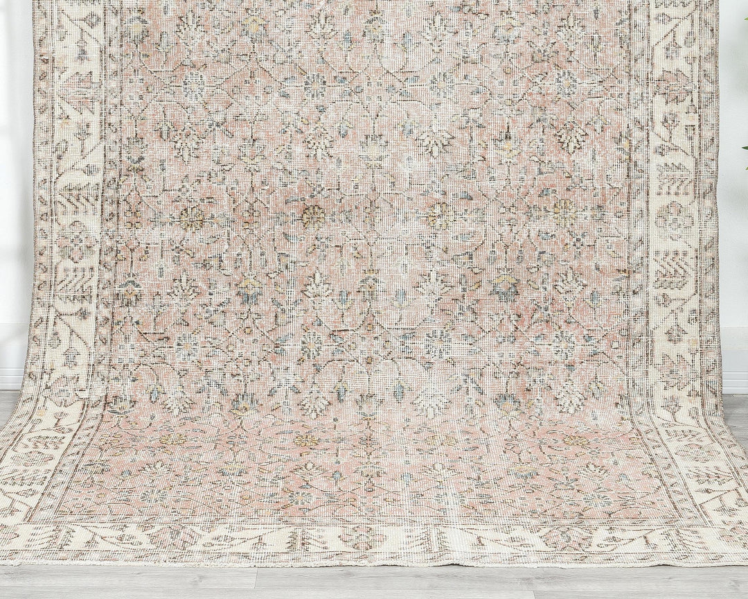 Pink Oushak Rug 5' 8" x 9' 7" | No. VR96976