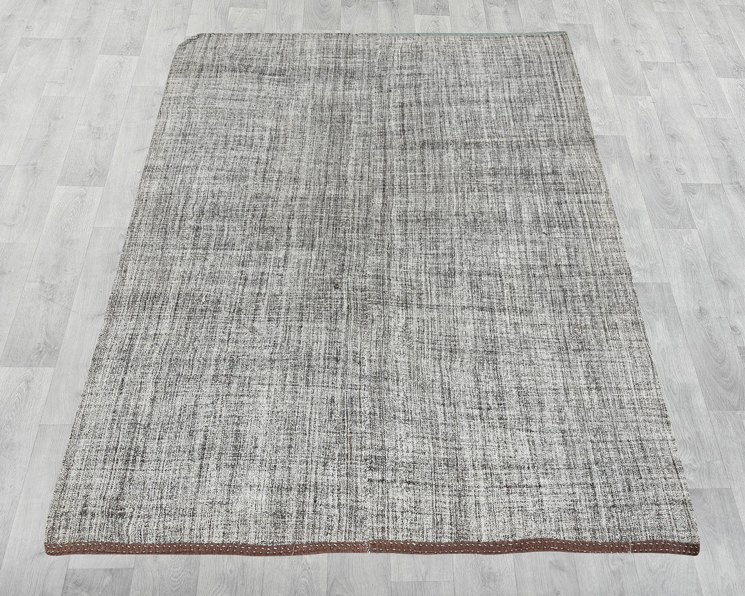 Gray Kilim Rug 6' 8" x 8' 8" | No. VR10615