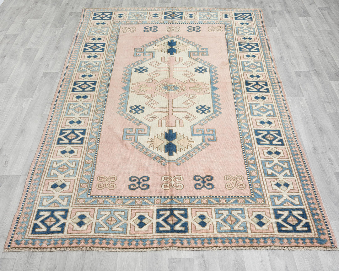 Pink Oushak Rug 5' 7" x 8' 2" | No. VR45931