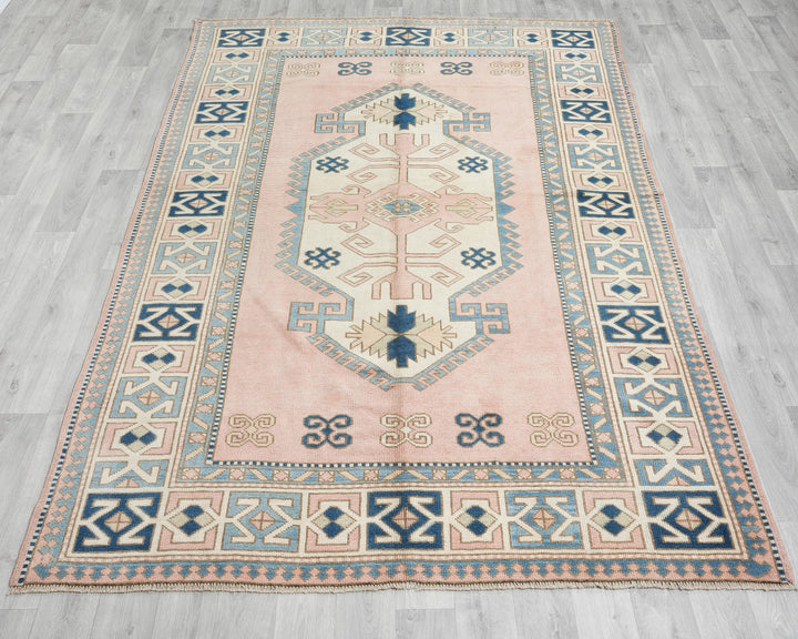 Pink Oushak Rug 5' 7" x 8' 2" | No. VR45931