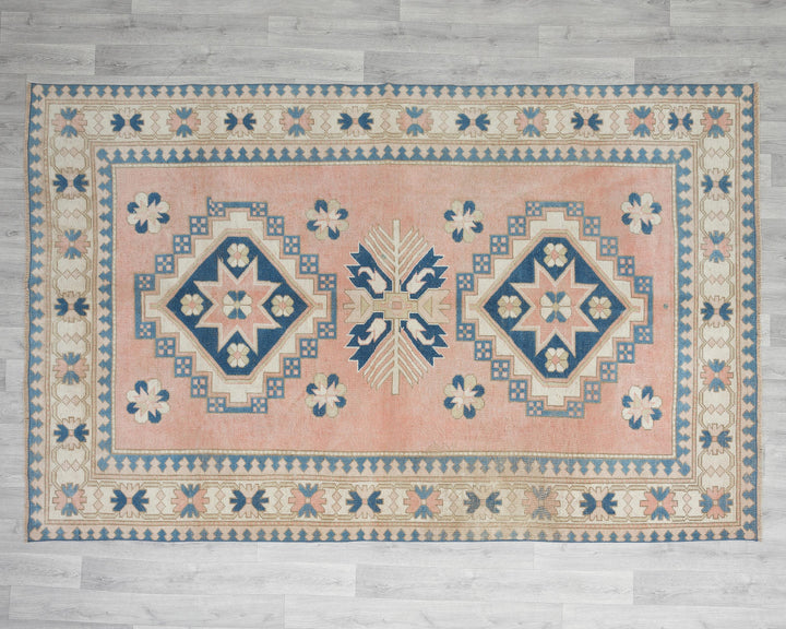 Pink Oushak Rug 8' 8" x 5' 10" | No. VR99774