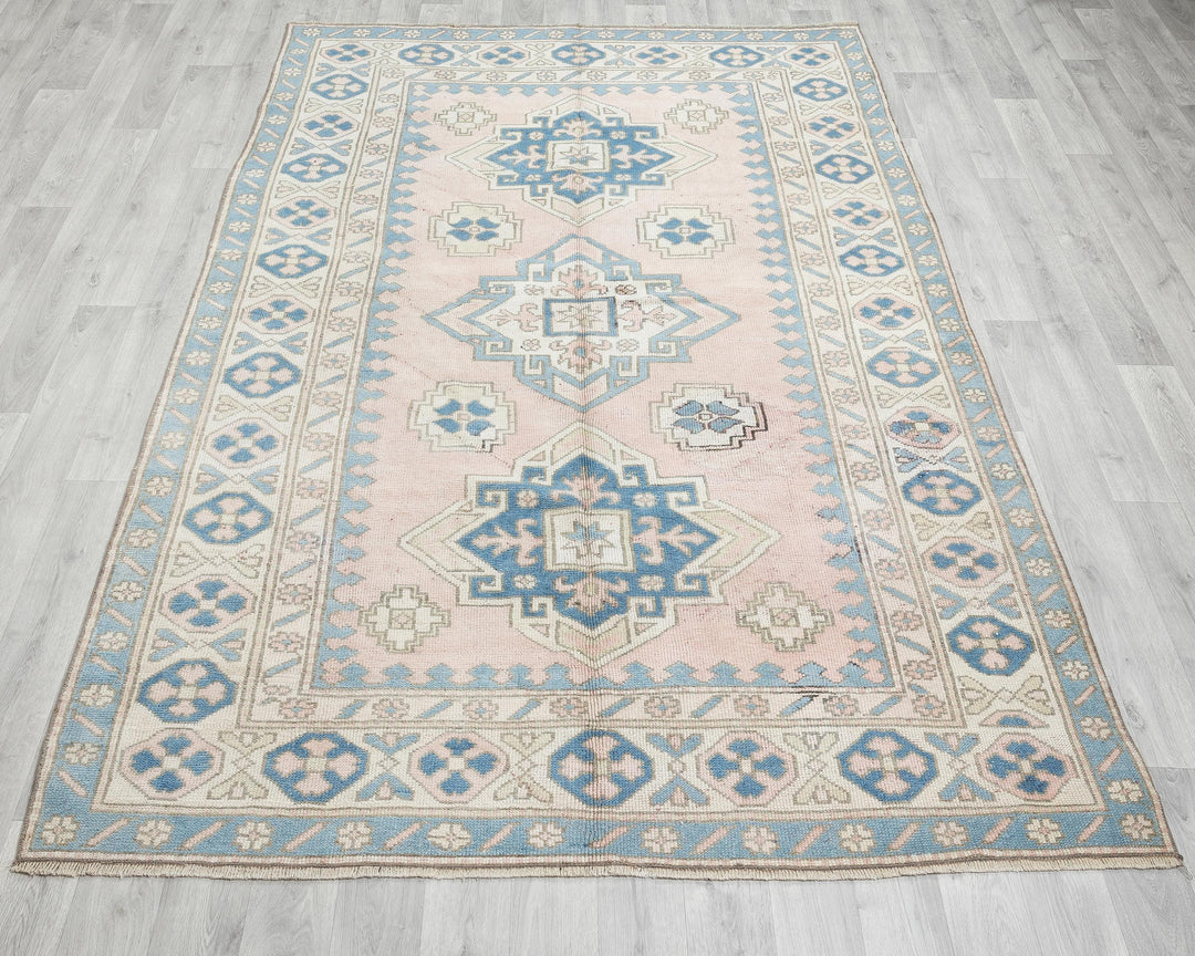 Faded Oushak Rug 8' x 5' 7" | No. VR41144