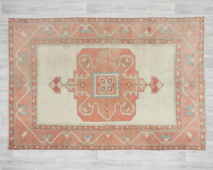 Neutral Oushak Rug 5' 1" x 7' 5" | No. VR59489