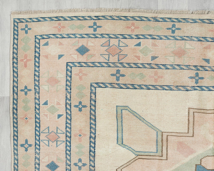 Neutral Oushak Rug 5' 8" x 7' 7" | No. VR76164