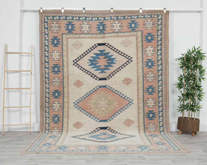 Neutral Oushak Rug 7' 1" x 9' 11" | No. VR57328