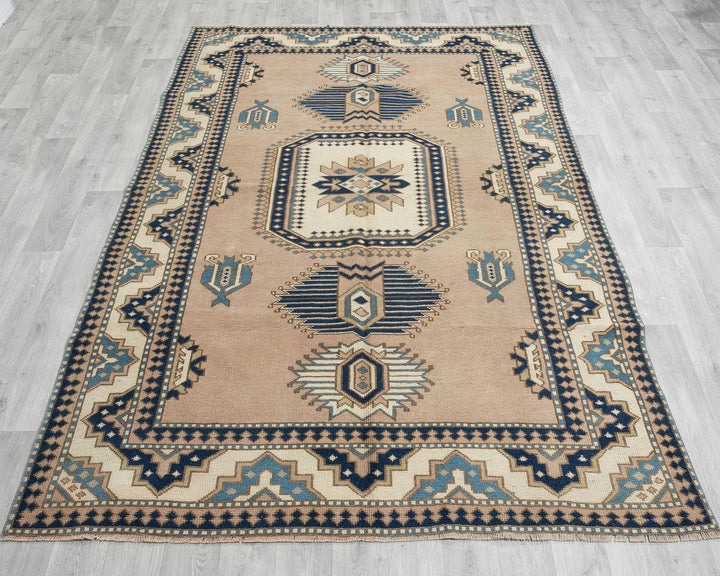 Neutral Oushak Rug 5' 5" x 8' 7" | No. VR95585
