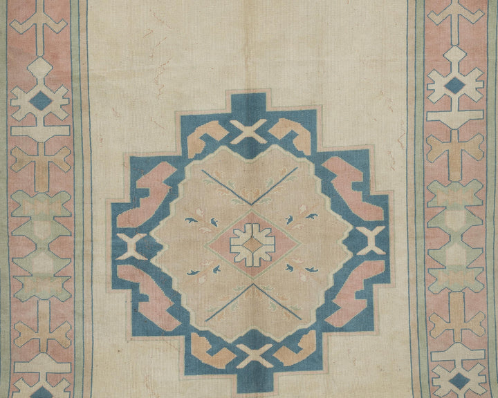 Neutral Oushak Rug 6' 7" x 8' 11" | No. VR18075