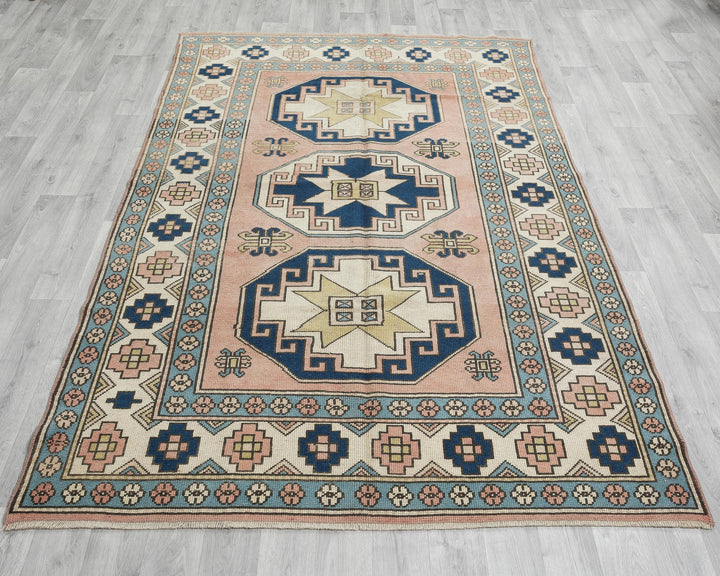 Pink Oushak Rug 5' 4" x 7' 11" | No. VR61513