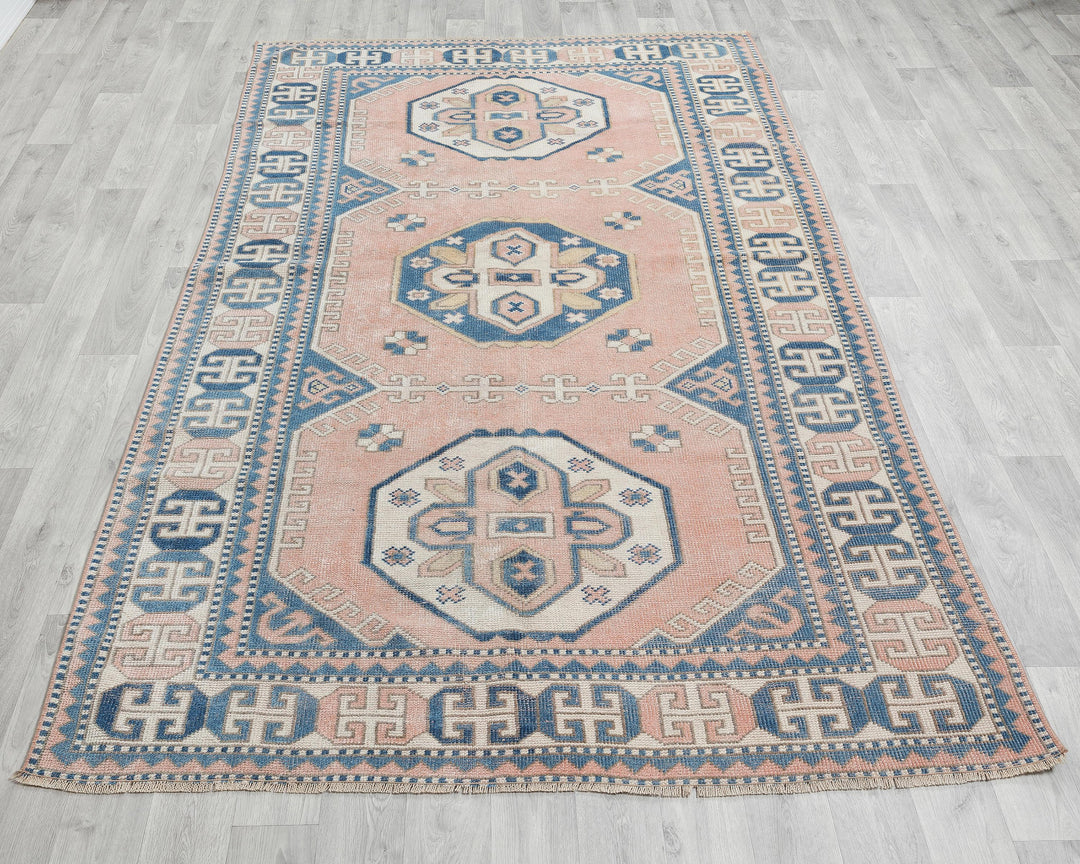 Pink Oushak Rug 5' 4" x 8' 4" | No. VR26022
