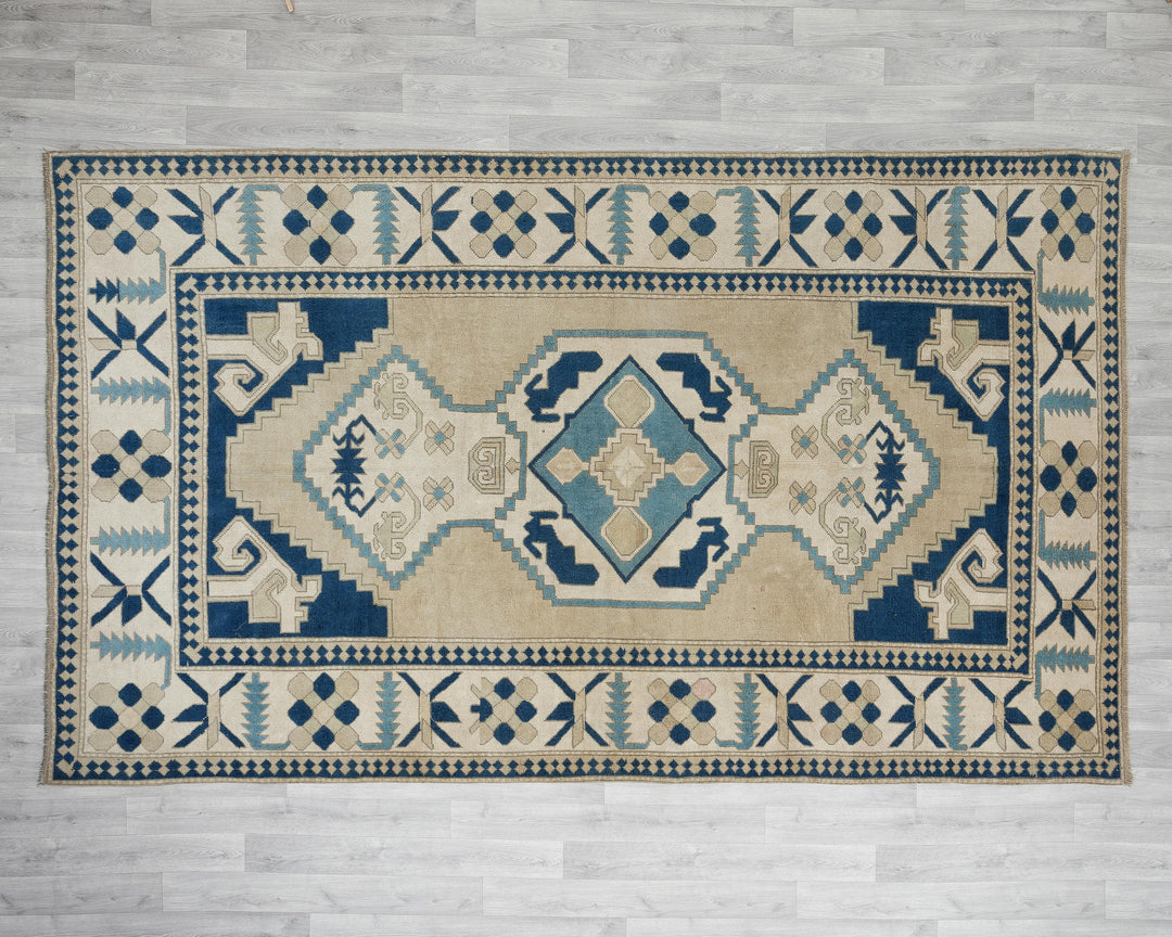 Blue Oushak Rug 6' 11" x 11' | No. VR67874