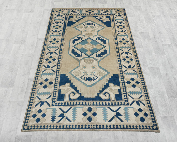 Blue Oushak Rug 6' 11" x 11' | No. VR67874