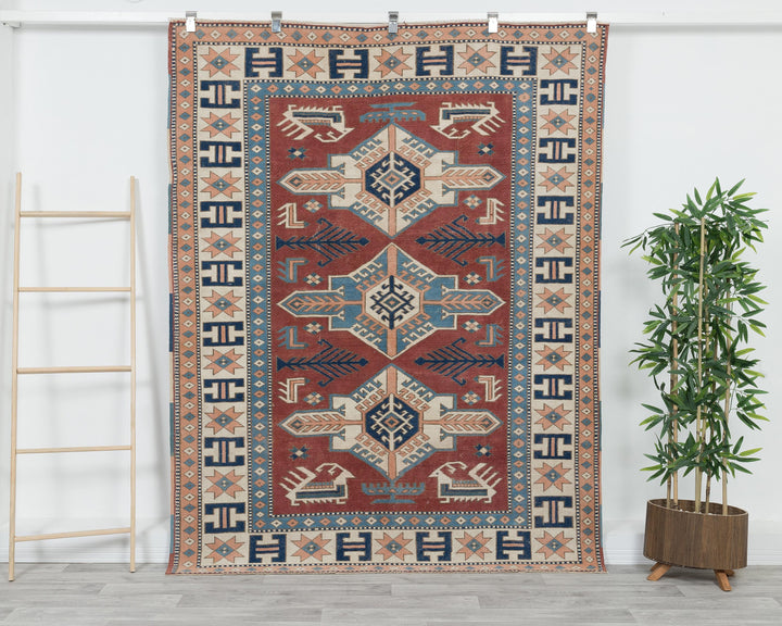 Red Oushak Rug 5' 5" x 7' | No. VR96845
