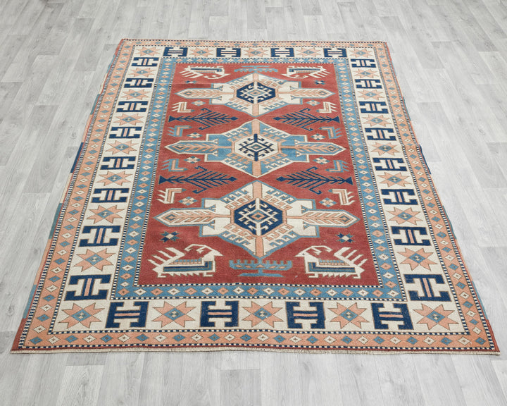 Red Oushak Rug 5' 5" x 7' | No. VR96845