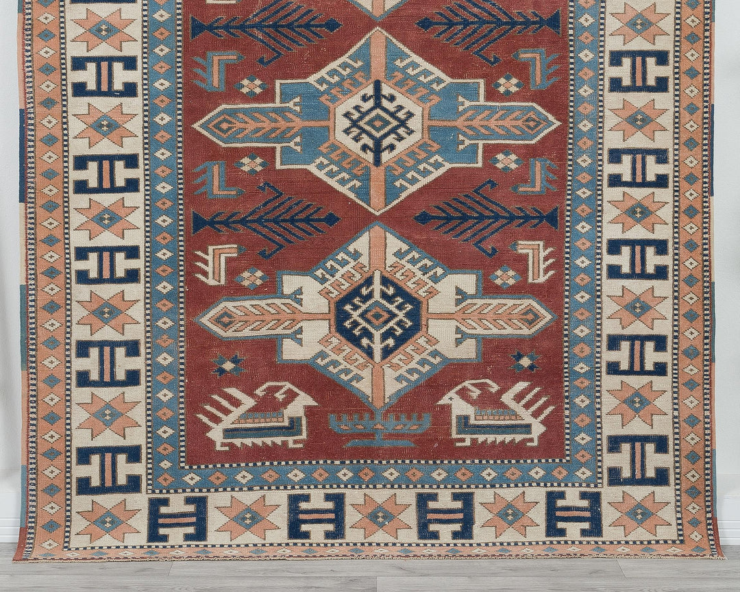 Red Oushak Rug 5' 5" x 7' | No. VR96845
