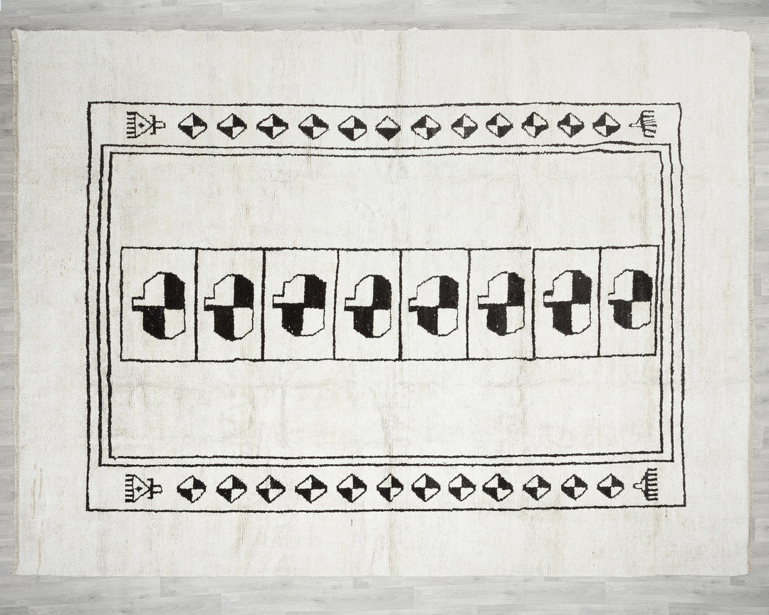 White Vintage Turkish Rug 10' 2" x 12' 4" | No. VR76768