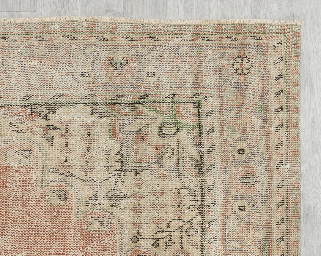 Orange Oushak Rug 6' 1" x 9' 8" | No. VR26321