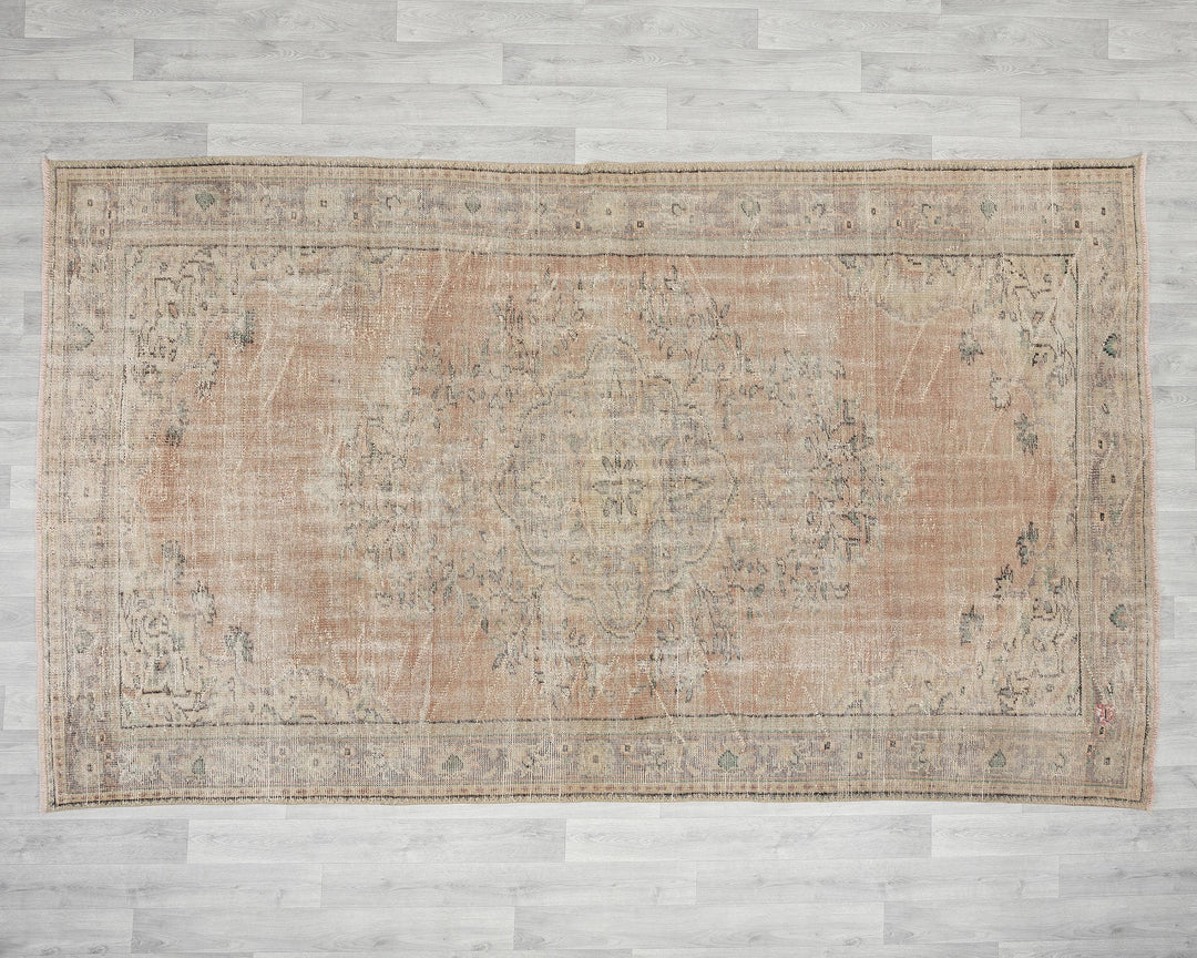 Neutral Oushak Rug 6' 1" x 10' | No. VR66788