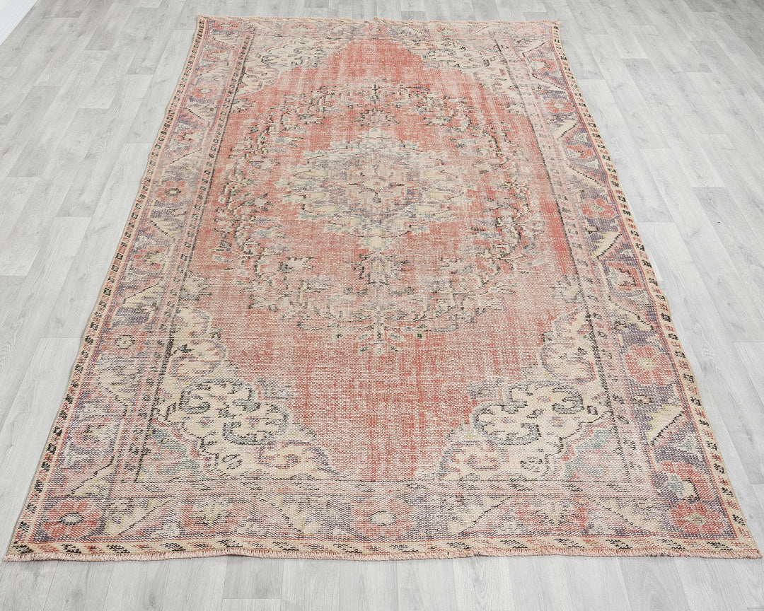 Pastel Oushak Rug 5' 8" x 9' | No. VR36411