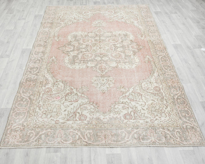 Neutral Oushak Rug 5' 10" x 9' 1" | No. VR71177