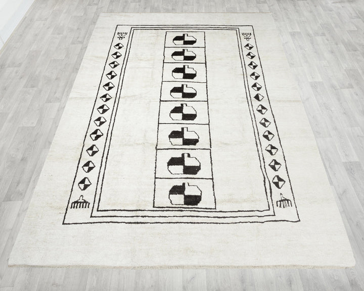 White Vintage Turkish Rug 10' 2" x 12' 4" | No. VR76768