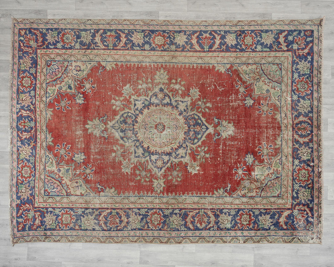 Oushak Rug 6' 11" x 9' 1" | No. VR57505
