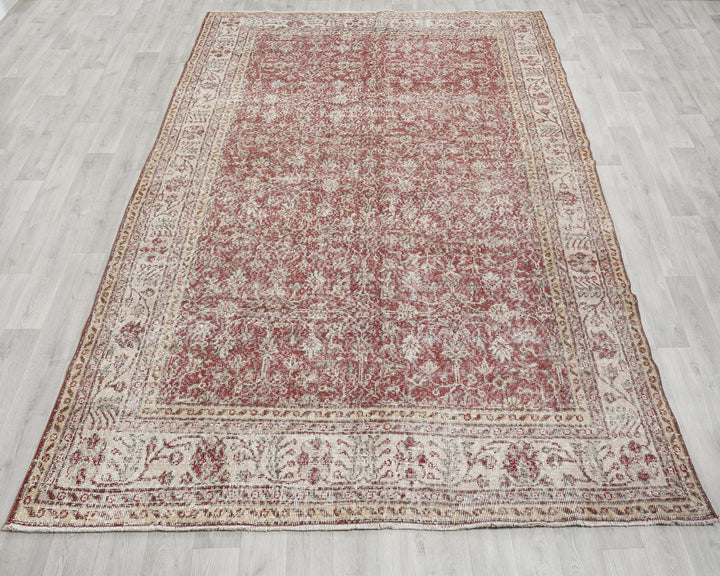 Neutral Oushak Rug 6' 6" x 10' 6" | No. VR56689