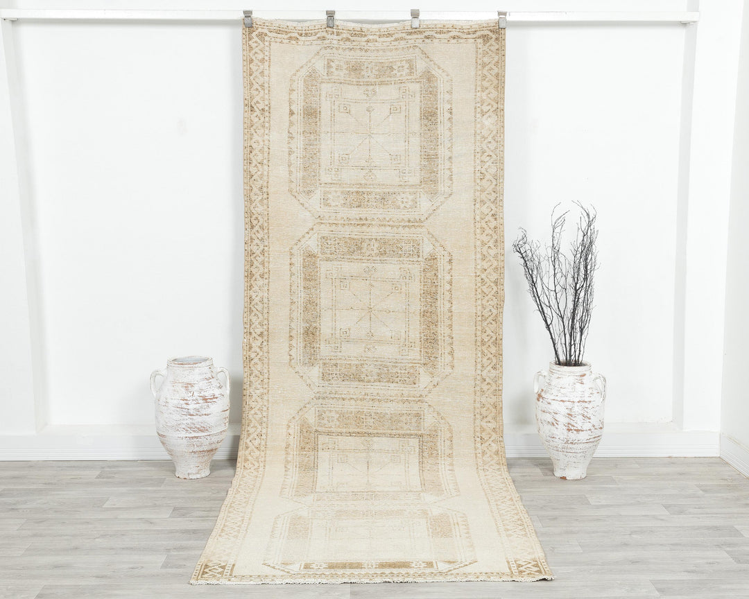Beige Runner Rug 3' 11" x 10' 8" | No. VR30318