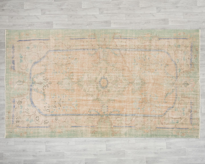 Faded Oushak Rug 6' 6" x 10' 10" | No. VR61624