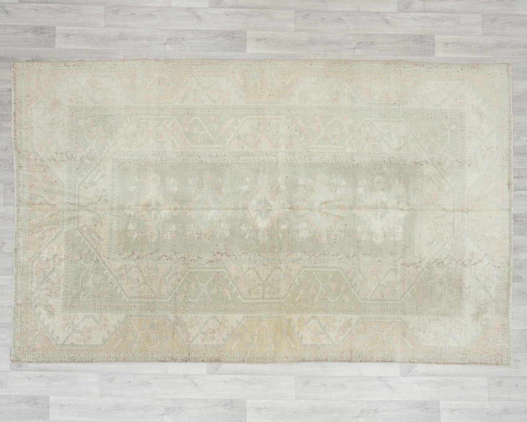 Beige Oushak Rug 5' 5" x 9' 6" | No. VR98399