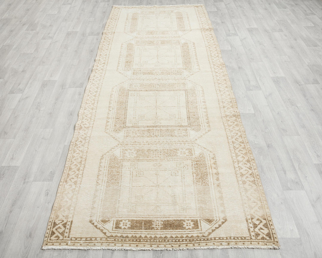 Beige Runner Rug 3' 11" x 10' 8" | No. VR30318