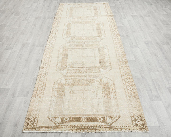 Beige Runner Rug 3' 11" x 10' 8" | No. VR30318