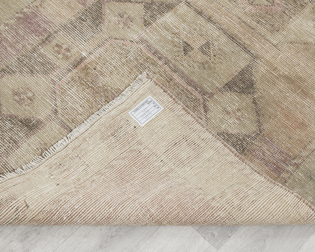 Beige Runner Rug 3' 7" x 12' 8" | No. VR15654