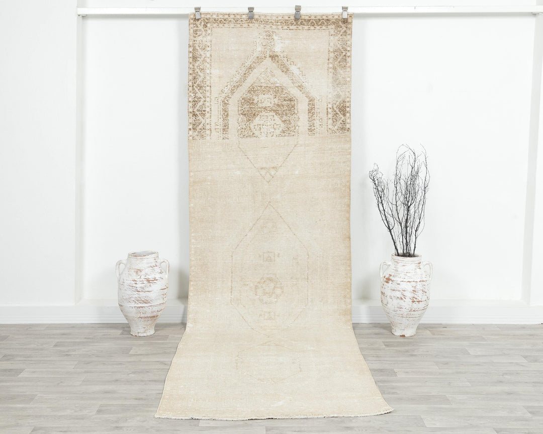 Beige Runner Rug 3' 7" x 11' 6" | No. VR28086