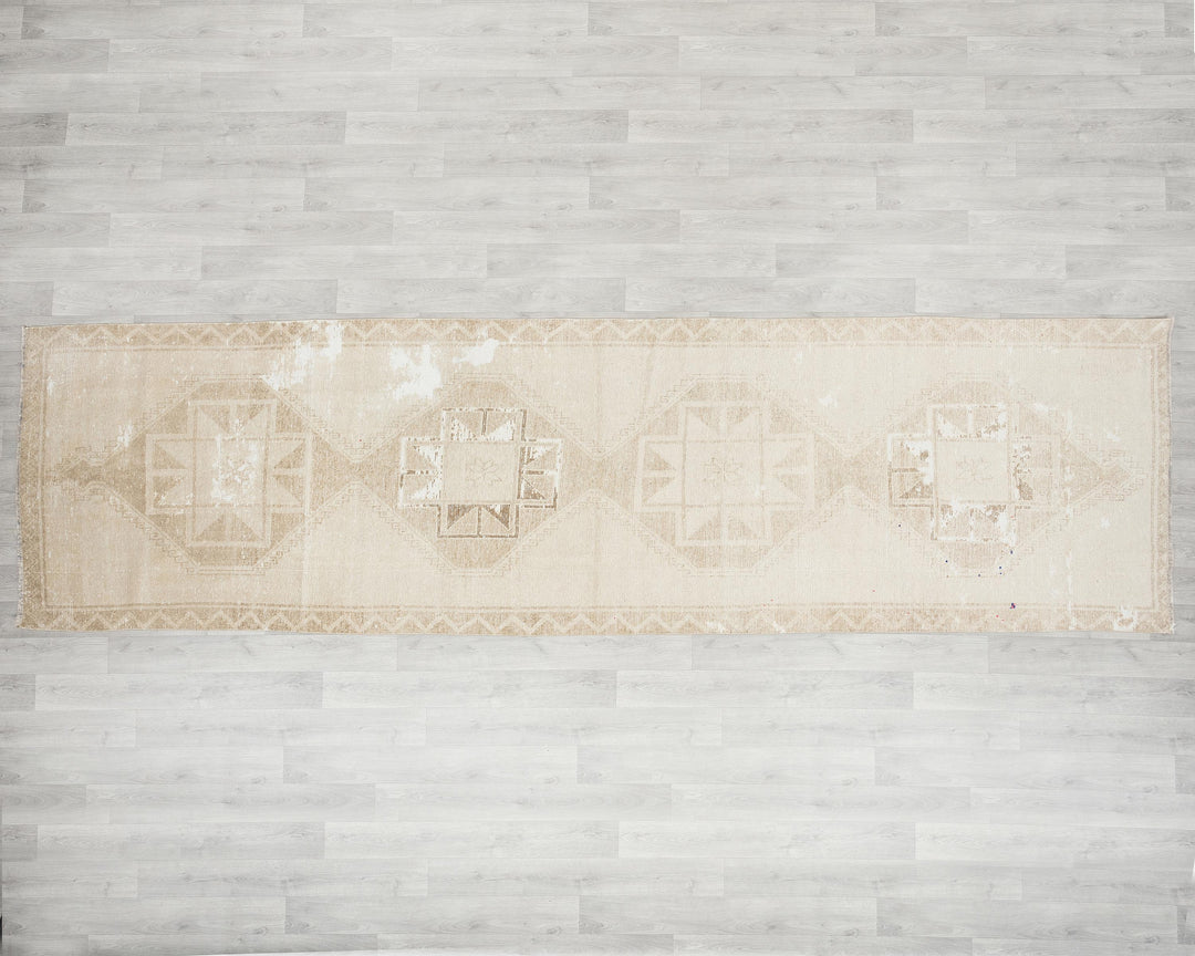 Beige Runner Rug 3' 7" x 12' 1" | No. VR35358