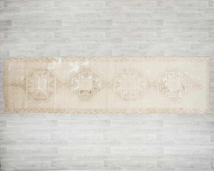 Beige Runner Rug 3' 7" x 12' 1" | No. VR35358