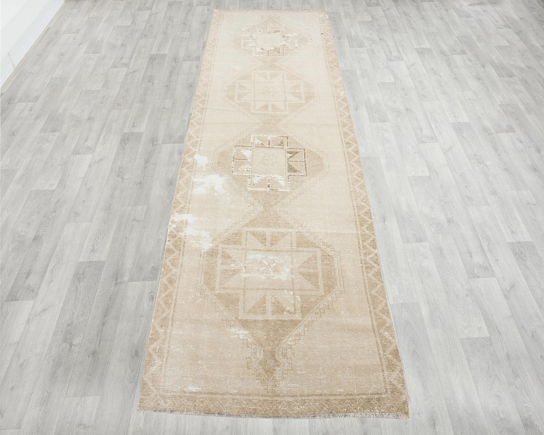 Beige Runner Rug 3' 7" x 12' 1" | No. VR35358