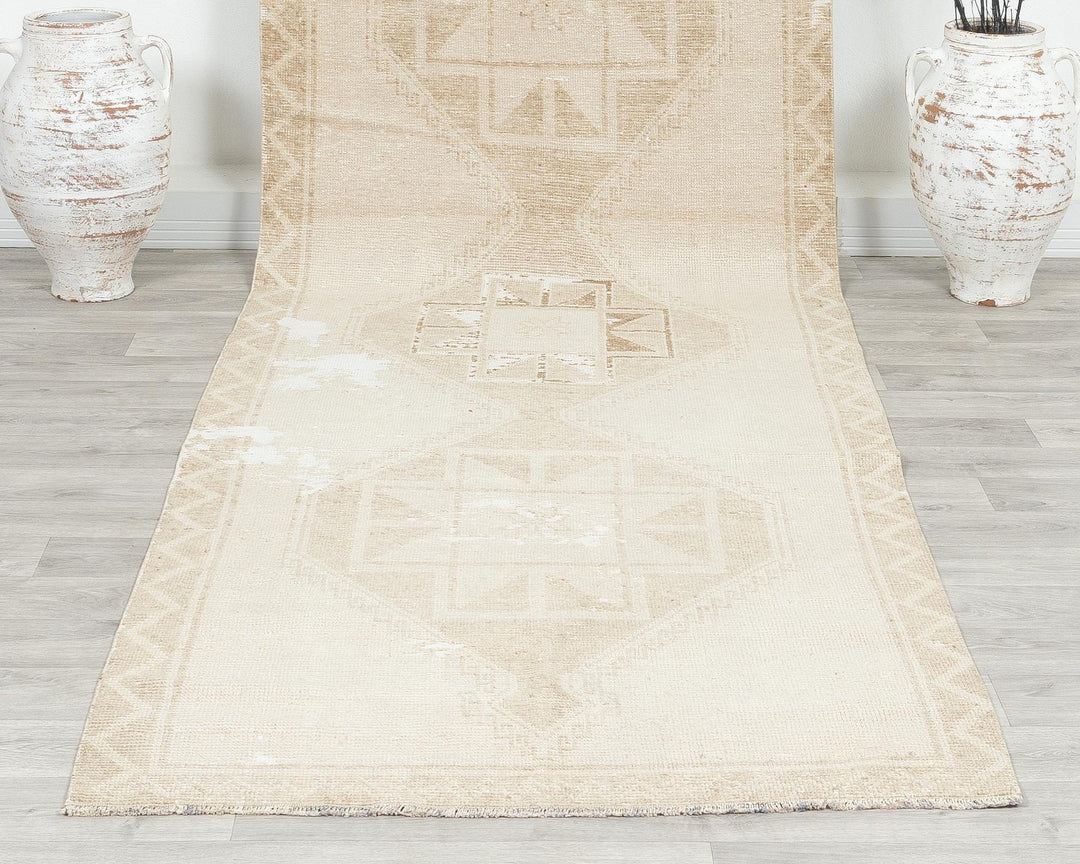 Beige Runner Rug 3' 7" x 12' 1" | No. VR35358